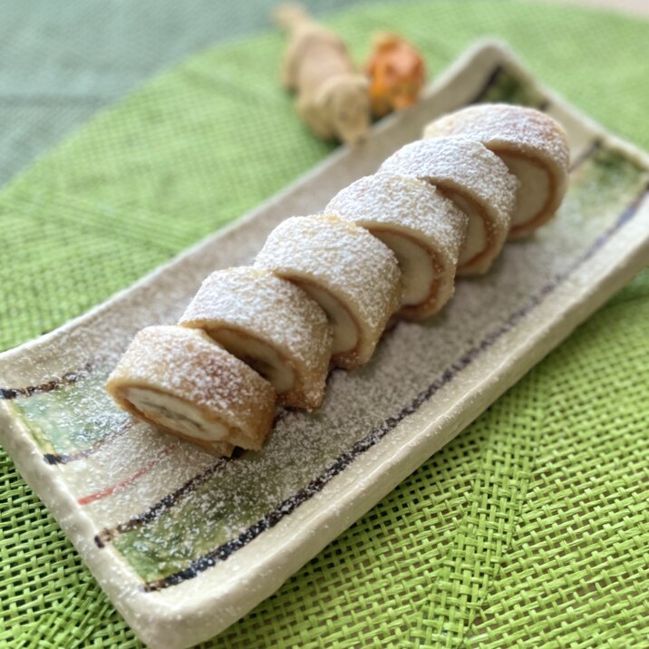 食パンで作る…簡単バナナロール♡